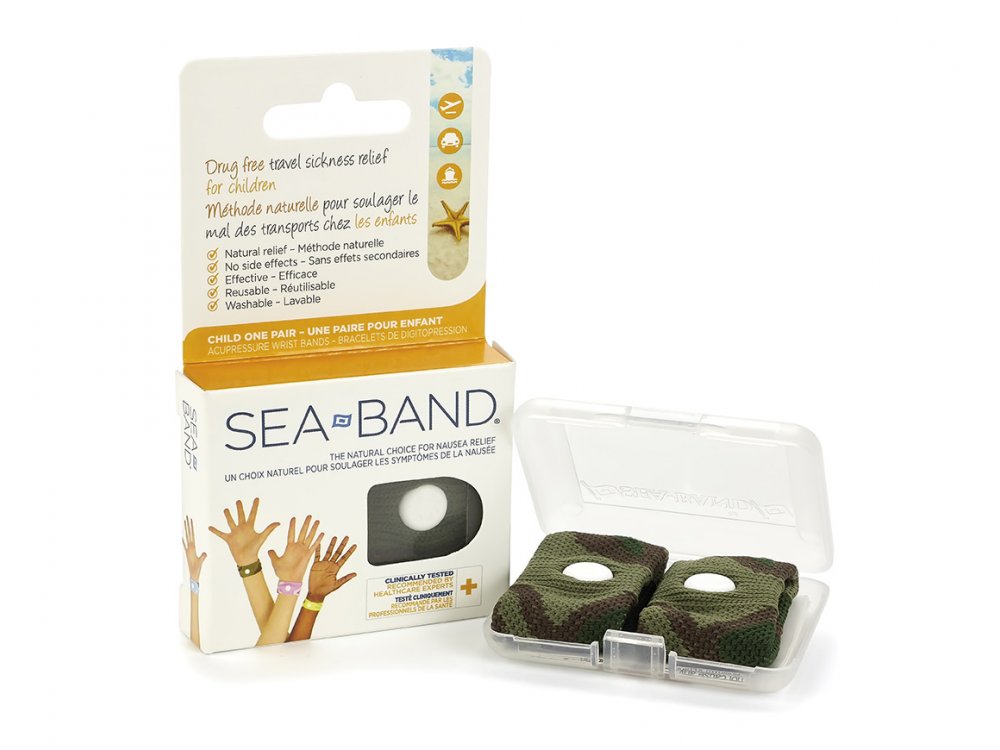 Sea Band Περικάρπια Πιεσοθεραπείας Παιδικά, Κατά της Ναυτίας, Πράσινα, 2τμχ
