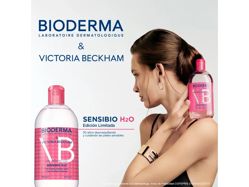 Bioderma & Victoria Beckham Limited Edition Sensibio H2O Micellar Water Υγρό Καθαρισμού & Ντεμακιγιάζ, 500ml
