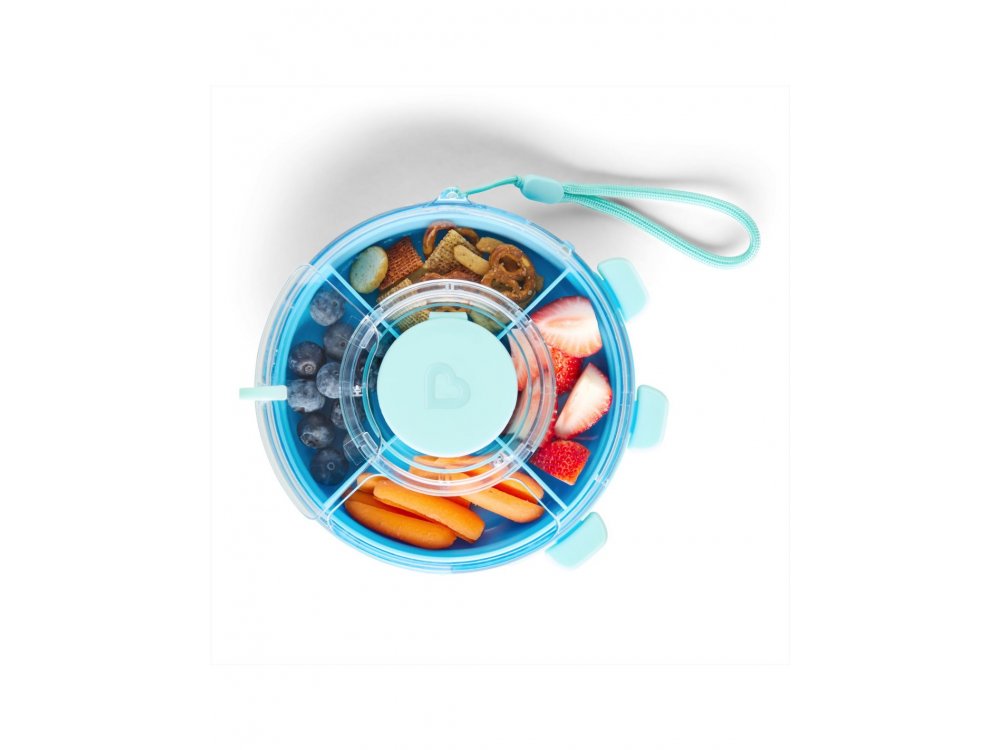 Munchkin Δοχείο Σνακ Περιστρεφόμενο Μπλε Snack Wheel, 1τμχ