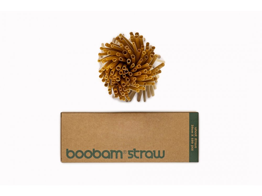 Boobam Straw Wheat Οικολογικά Καλαμάκια Σίτου, 100τμχ