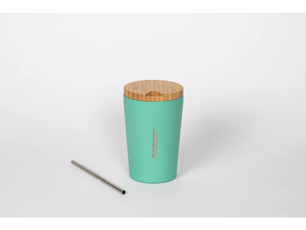 Boobam Cup Ποτήρι Θερμός Light Blue, 350ml