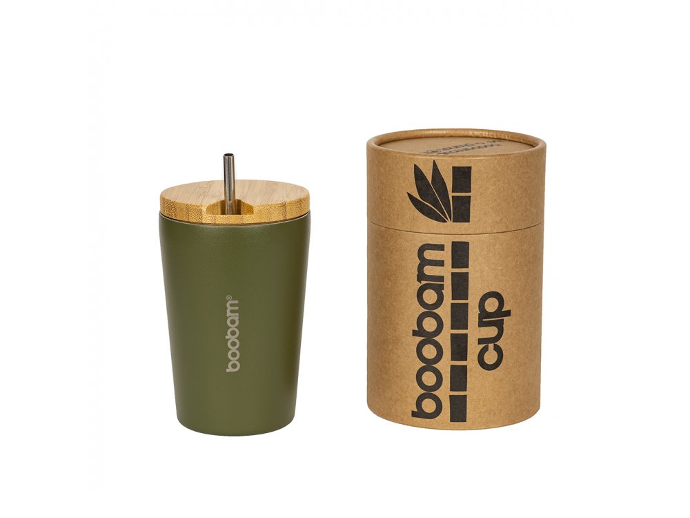Boobam Cup Ποτήρι Θερμός Πράσινο, 350ml