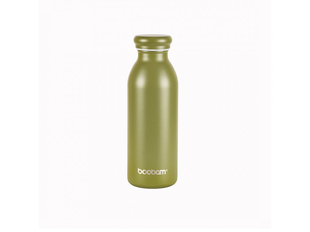 Boobam Bottle Lite Olive Green, Μπουκάλι Θερμός, 500ml