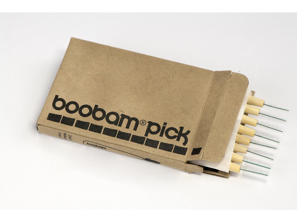 Boobam Bamboo Interdental Brush, Μεσοδόντια Βουρτσάκια, 8τμχ