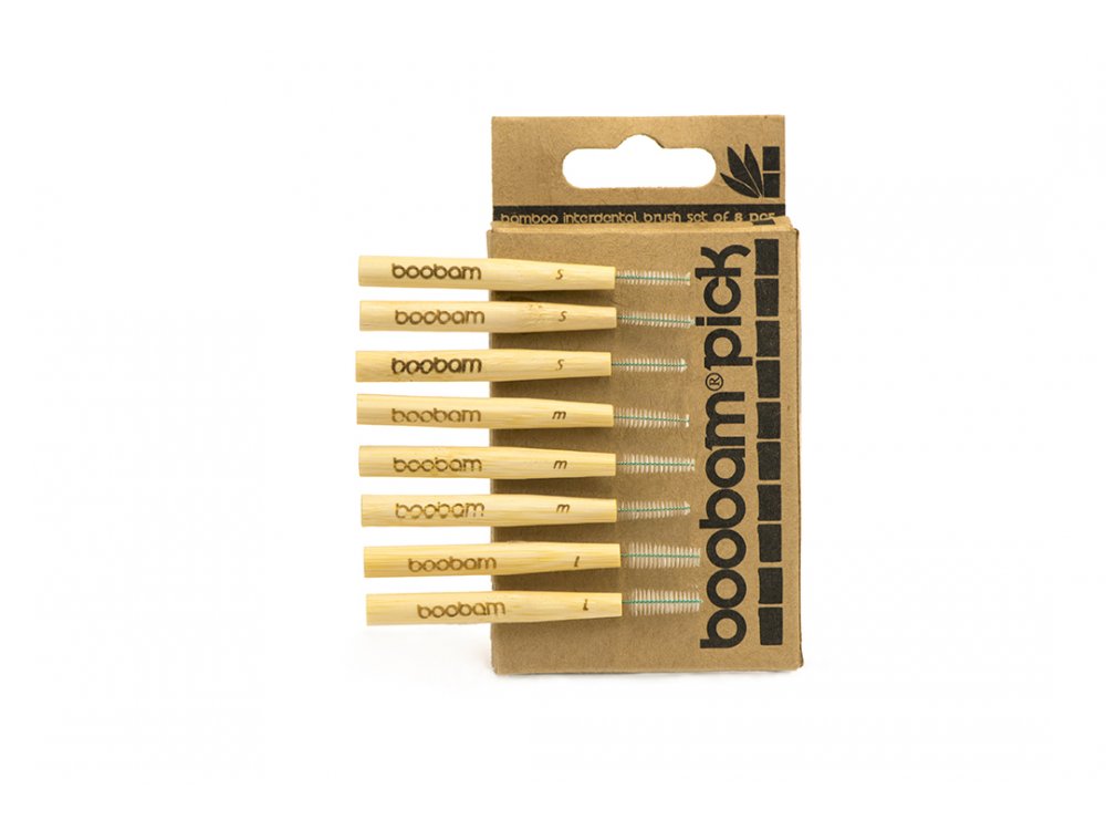 Boobam Bamboo Interdental Brush, Μεσοδόντια Βουρτσάκια, 8τμχ