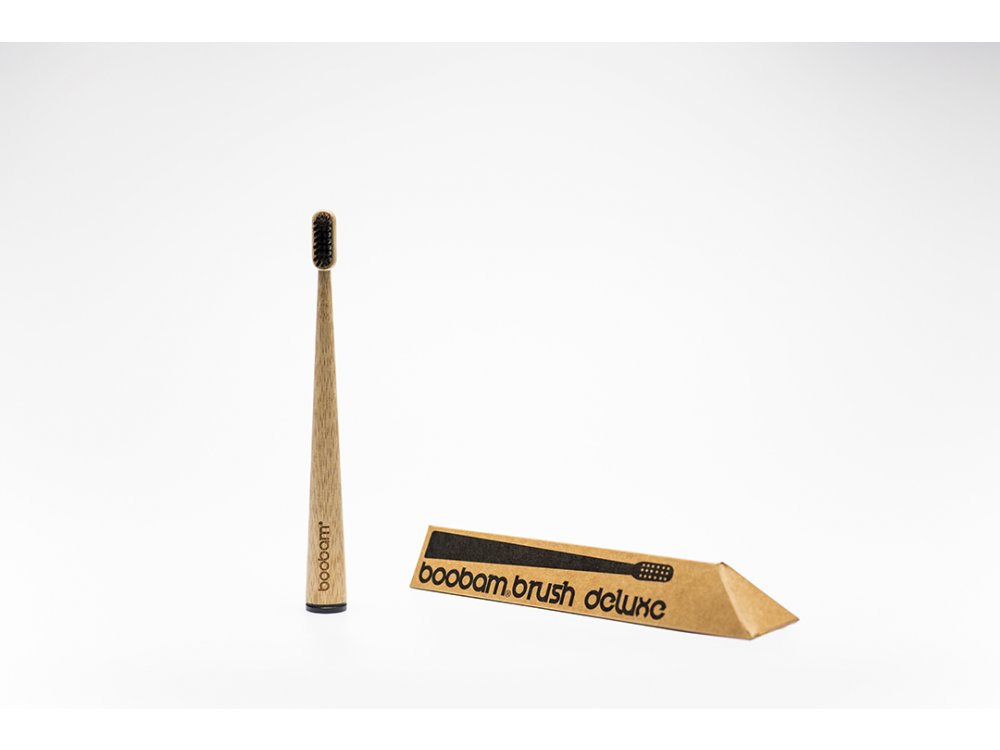 Boobam Brush Deluxe Adult, Black, Soft, Οδοντόβουρτσα Ενηλίκων