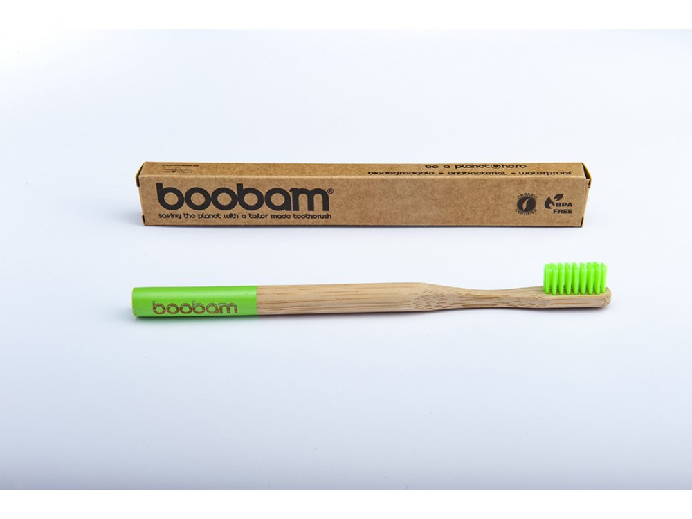 Boobam BrushStyle Adult Green, Medium, Οδοντόβουρτσα Ενηλίκων