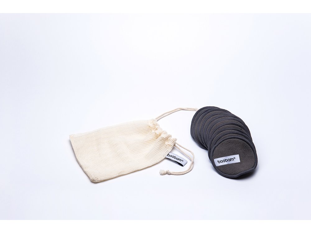 Boobam Οικολογικά Pad για Αφαίρεση Μακιγιάζ με Ενεργό Άνθρακα από Μπαμπού, Επαναχρησιμοποιήσιμα, 1τμχ