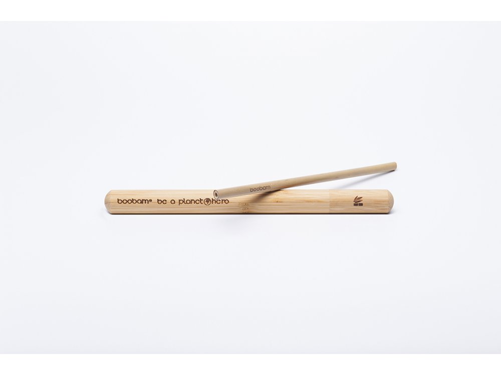Boobam Θήκη Ταξιδιού από 100% Bamboo για Οδοντόβουρτσα και Καλαμάκι