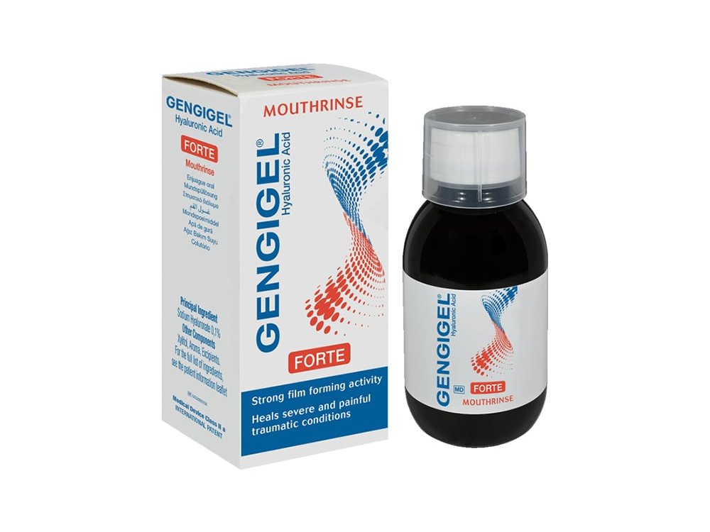 Gengigel Forte Mouthrinse Hyaluronic Acid Στοματικό Διάλυμα Καταπράυνσης & Προστασίας για τα Ούλα, 100ml