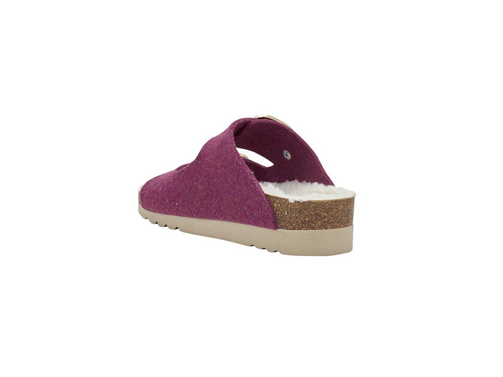 Scholl Ilary Fluffy Magenta Ανατομική Γυναικεία Παντόφλα με Επένδυση Faux Γούνας, Νο40