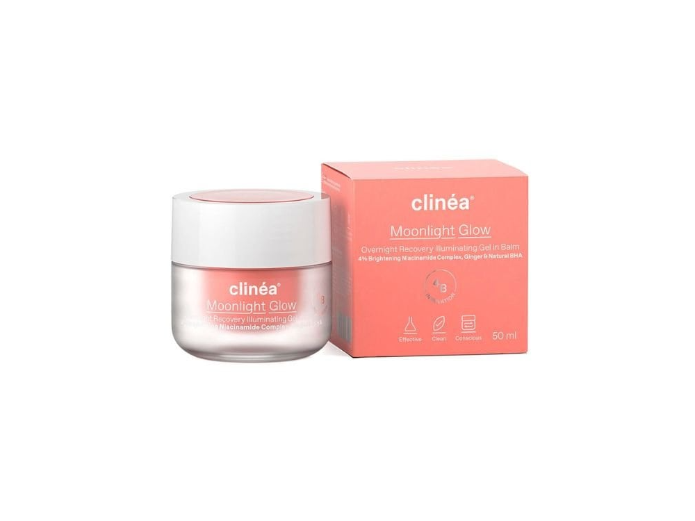 Clinea Moonlight Glow Gel Κρέμα Νύχτας Λάμψης & Αναζωογόνησης, 50ml