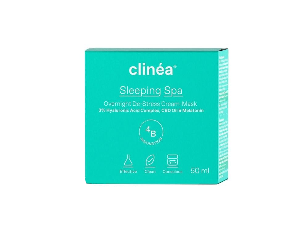 Clinea Sleeping Spa Κρέμα-Μάσκα De-Stress Nυκτός, 50ml
