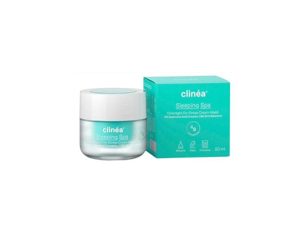 Clinea Sleeping Spa Κρέμα-Μάσκα De-Stress Nυκτός, 50ml