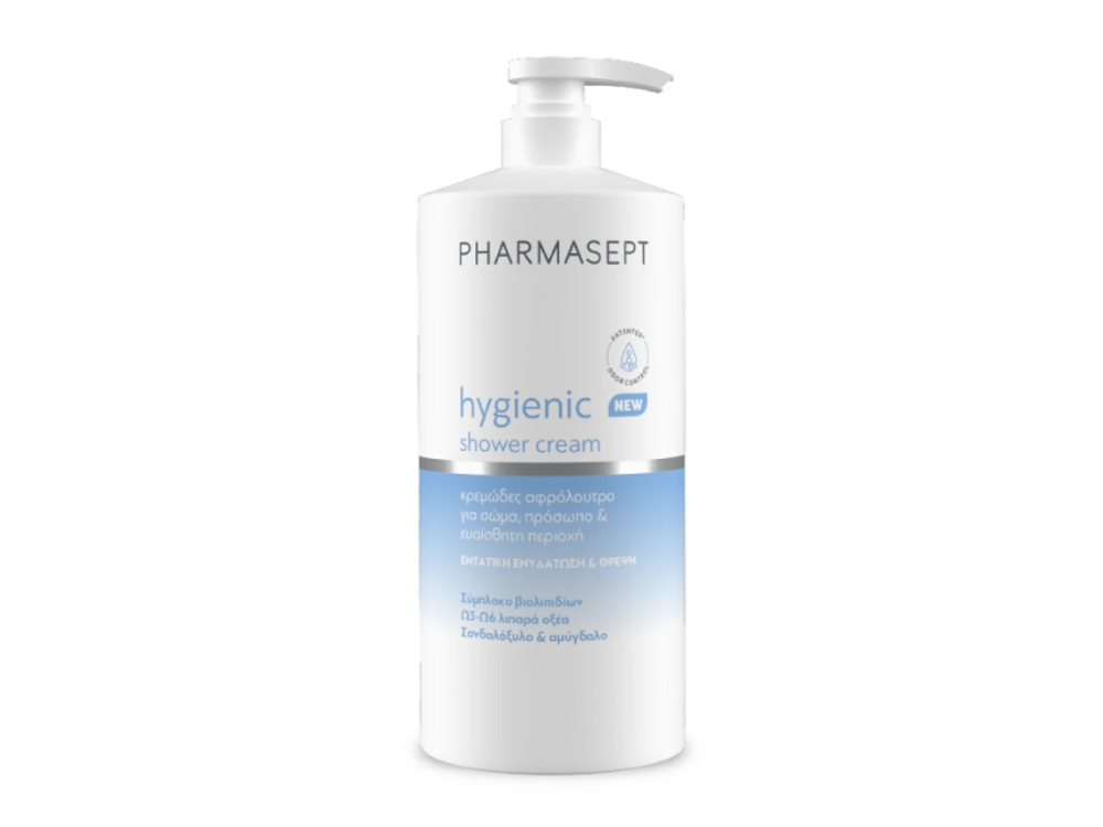 Pharmasept Hygienic Shower Cream, Κρεμώδες Αφρόλουτρο καθημερινής χρήσης για Ενυδάτωση & Θρέψη, 1L