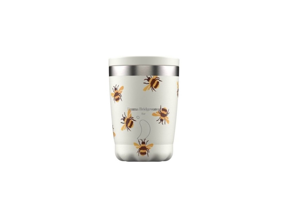 Chillys Ανοξείδωτο Ποτήρι Καφέ, Coffee Cup, Bumblebee Blue Wings, 340ml