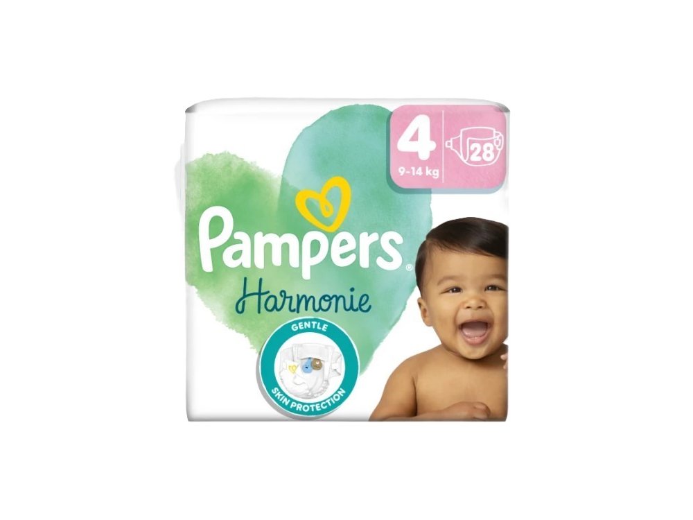 Pampers Harmonie No.4 (9-14kg) Πάνες, 28τμχ