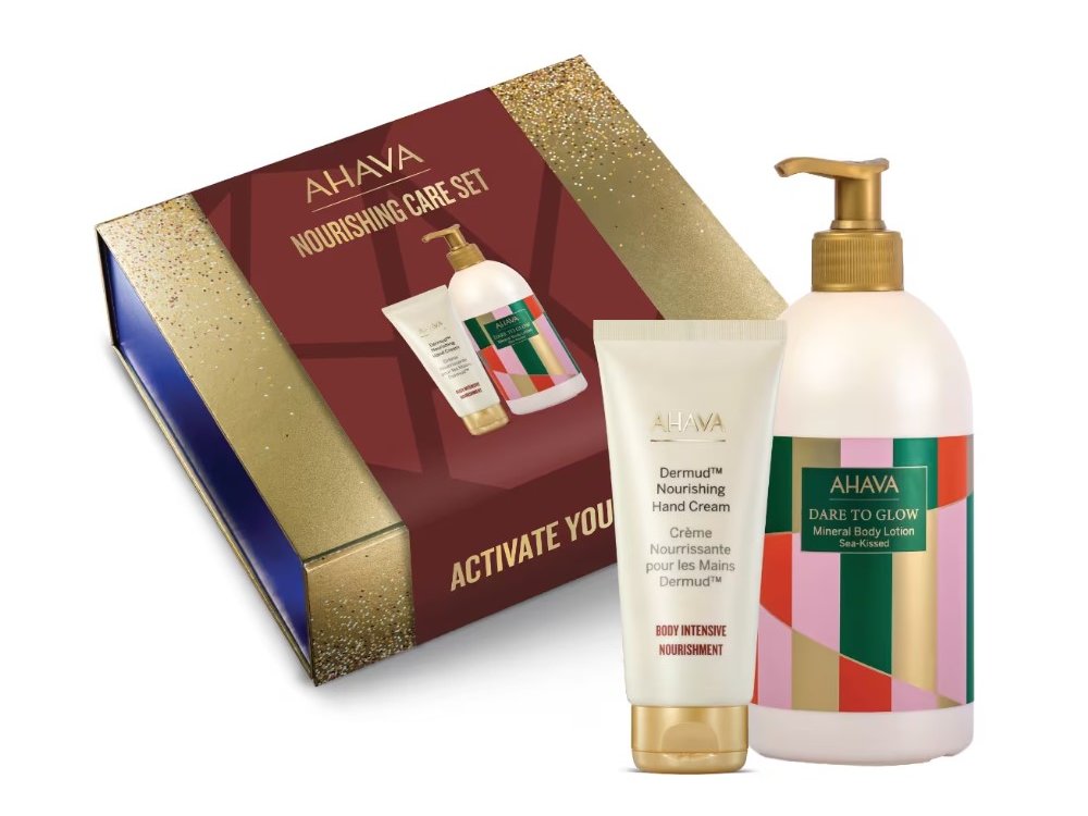 Ahava X-Mas Dare to Glow Nourishing Care Set, Γαλάκτωμα Σώματος, 500ml & Κρέμα Χεριών, 100ml