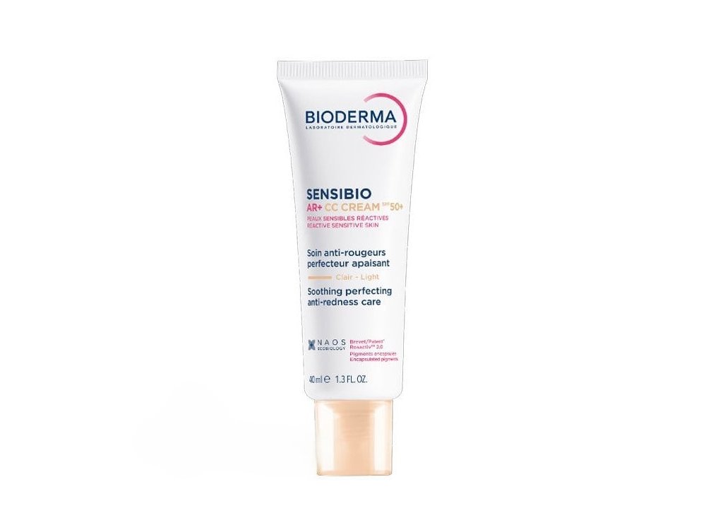 Bioderma Sensibio AR+ CC Cream Reactive Sensitive Skin Clair - Light Ενυδατική Κρέμα Προσώπου Ημέρας κατά της Ερυθρότητας με SPF 50+, 40ml