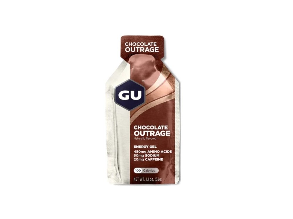 Gu Energy Gel Caffeine Chocolate Outrage Ενεργειακό Τζελ με Γεύση Σοκολάτα, 32gr
