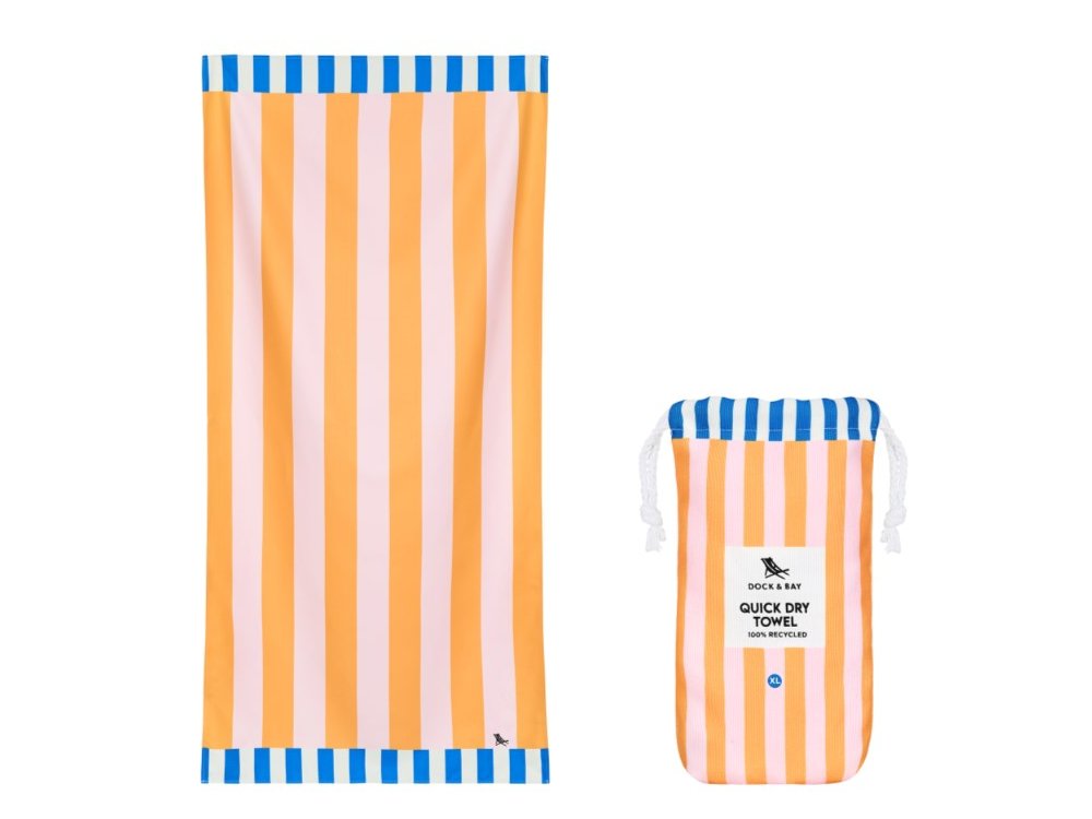 Dock & Bay: Πετσέτα θαλάσσης Quickdry - Mellow Yellow (Μικροϊνες) XL (200x90εκ.)