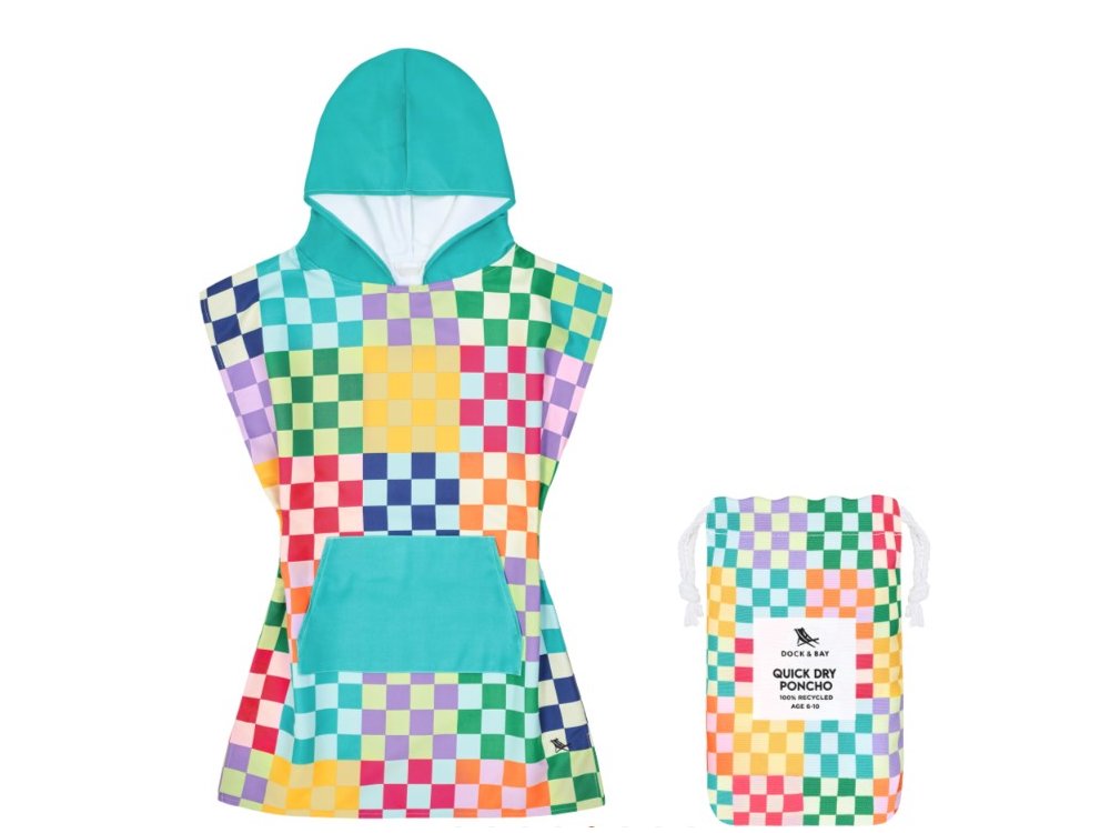 Dock & Bay Παιδικό πόντσο Check Me Out Microfiber , Microfiber, για 3-5 ετών