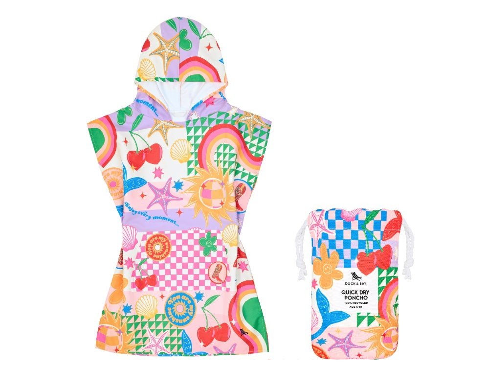 Dock & Bay Παιδικό πόντσο Good Vibes Out Microfiber , Microfiber, για 3-5 ετών