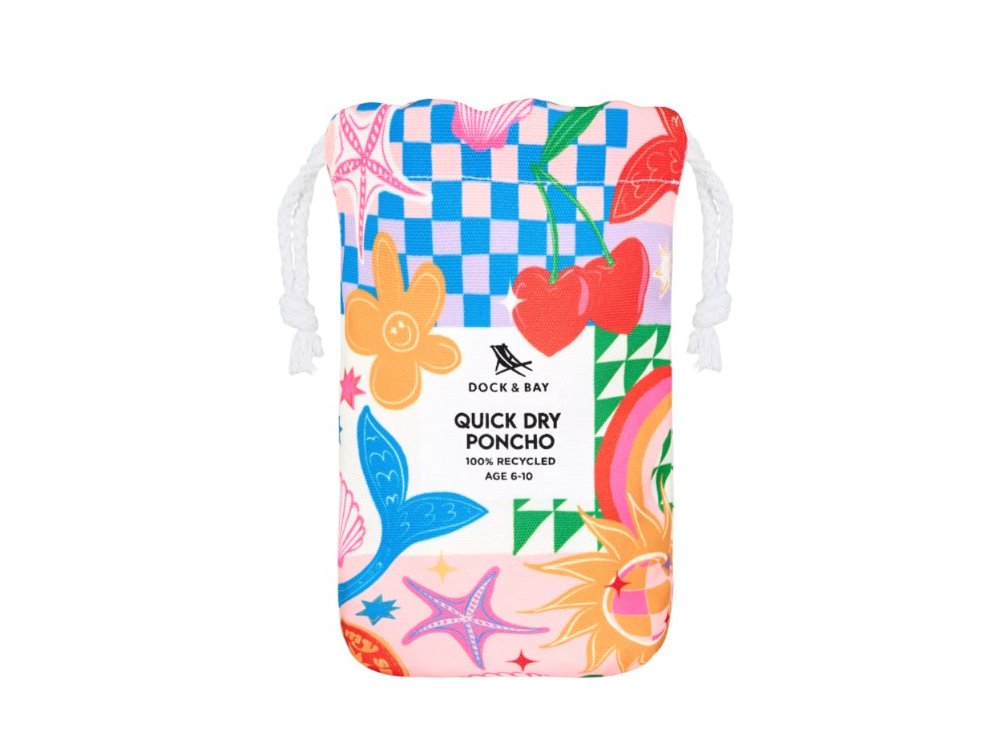 Dock & Bay Παιδικό πόντσο Good Vibes Out Microfiber , Microfiber, για 3-5 ετών