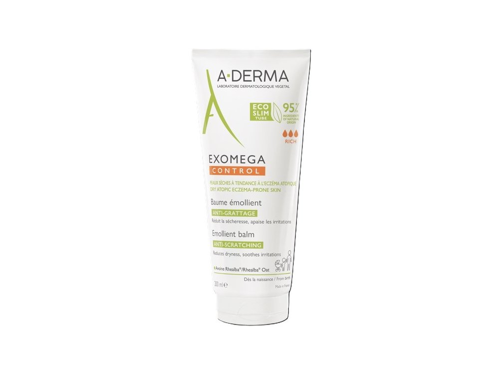 A-Derma Exomega Control, Μαλακτικό Βάλσαμο Κατά του Αισθήματος Κνησμού, 200ml
