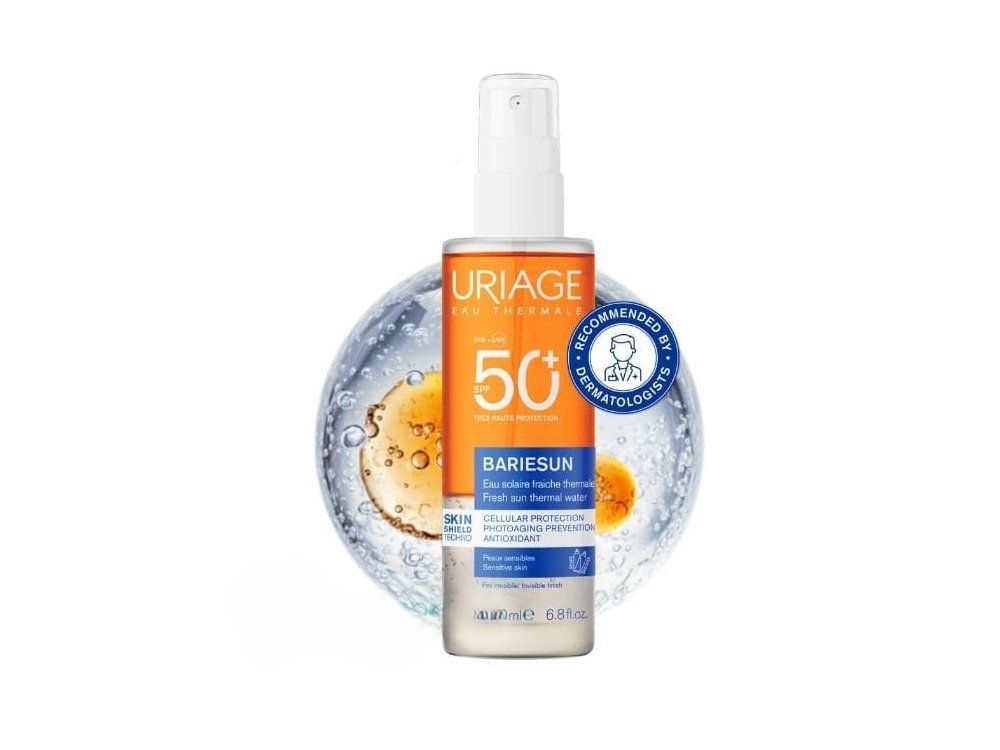 Uriage Bariesun Fresh Sun Thermal Water Διφασικό Αντηλιακό Spray Προσώπου Σώματος & Μαλλιών Πολύ Υψηλής Προστασίας Ελαφριάς Υφής SPF50+ 200ml