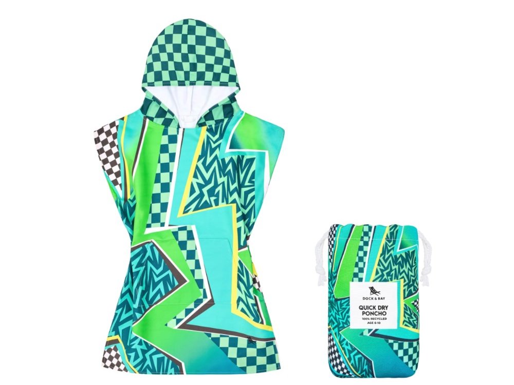 Dock & Bay Παιδικό πόντσο Tide Skater Microfiber , Microfiber, για 6-10 ετών