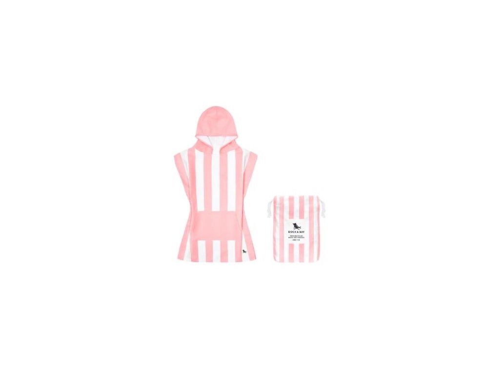 Dock & Bay Παιδικό πόντσο Quickdry, Malibu Pink Microfiber, για 6-10 ετών