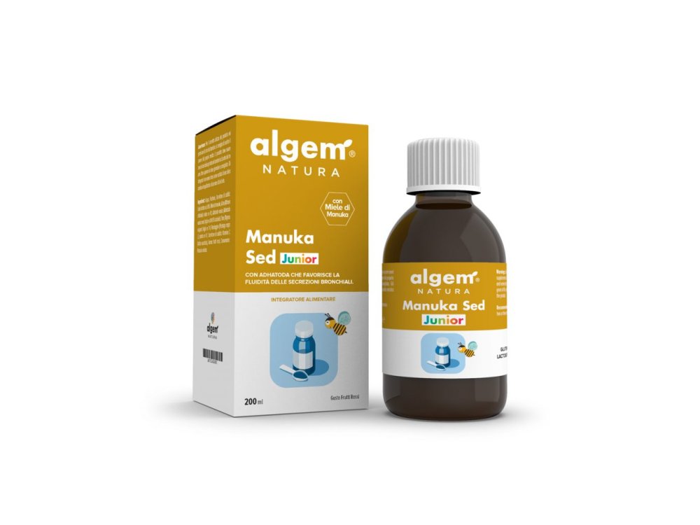 Algem Manuka Sed Junior Σιρόπι για Παιδιά για τον Πονόλαιμο & τον Ξηρό ή Παραγωγικό Βήχα, 200ml