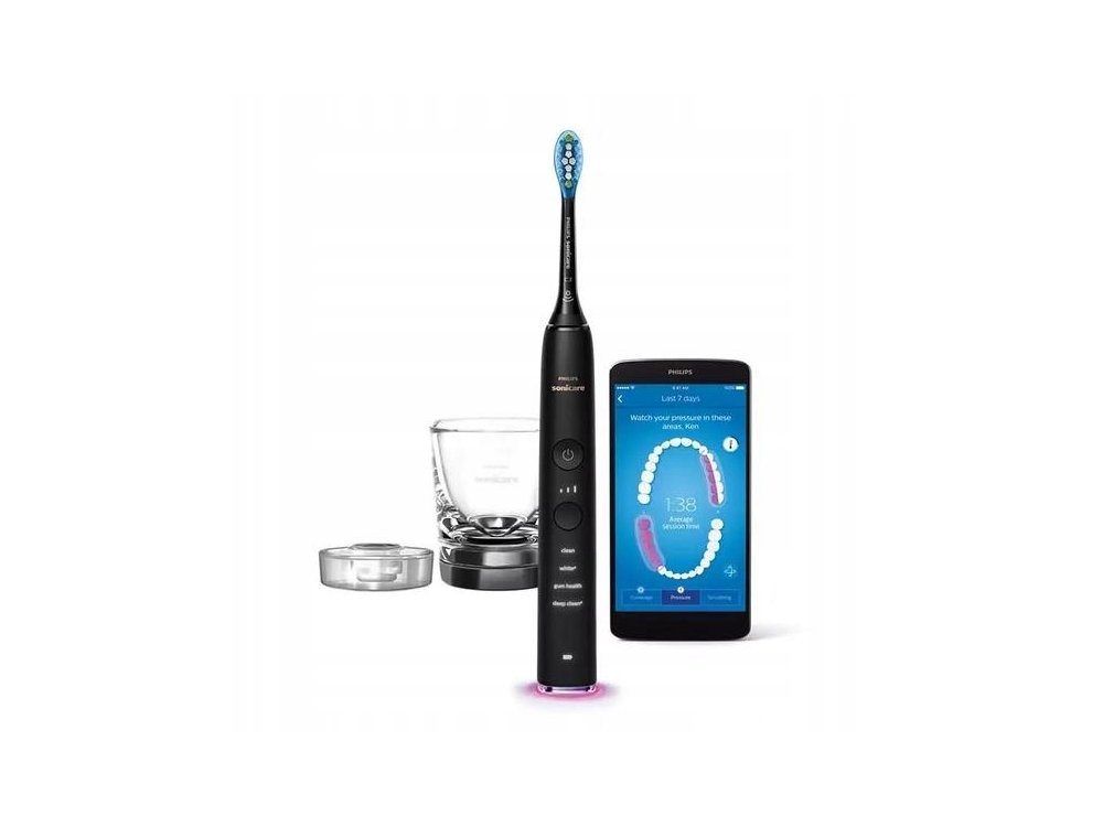 Philips Sonicare Diamond Clean 9000 Black Edition Ηλεκτρική Οδοντόβουρτσα με Θήκη Ταξιδιού, 1τμχ