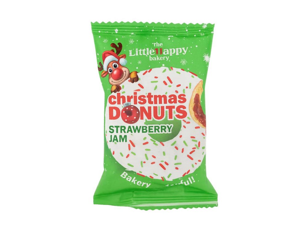 The Little Happy Donut Xmas, Φράουλα, 60gr