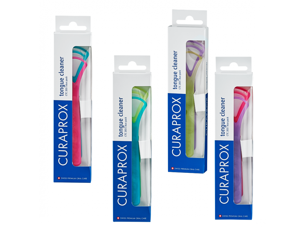 Curaprox Tongue Cleaner CTC 203 Duo Pack, Καθαριστής Γλώσσας, 2τεμ