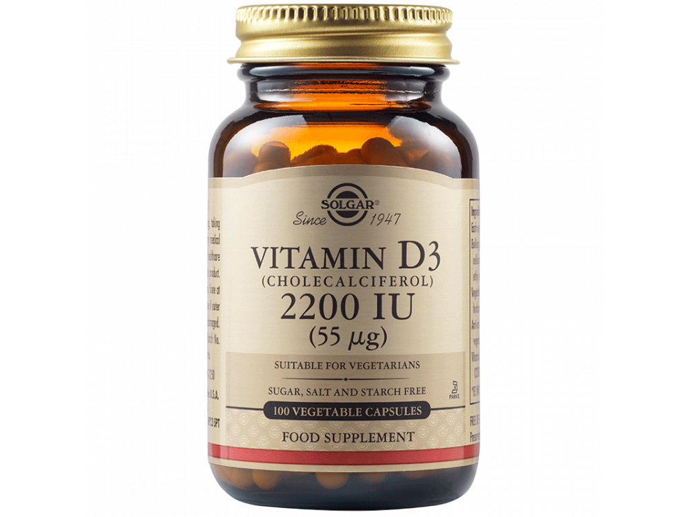 Solgar Vitamin D-3 2200 IU 100Vegs.Caps