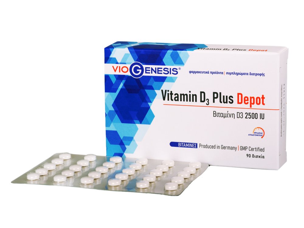 VioGenesis Vitamin D3 Plus 2500 IU depot 90 tabs