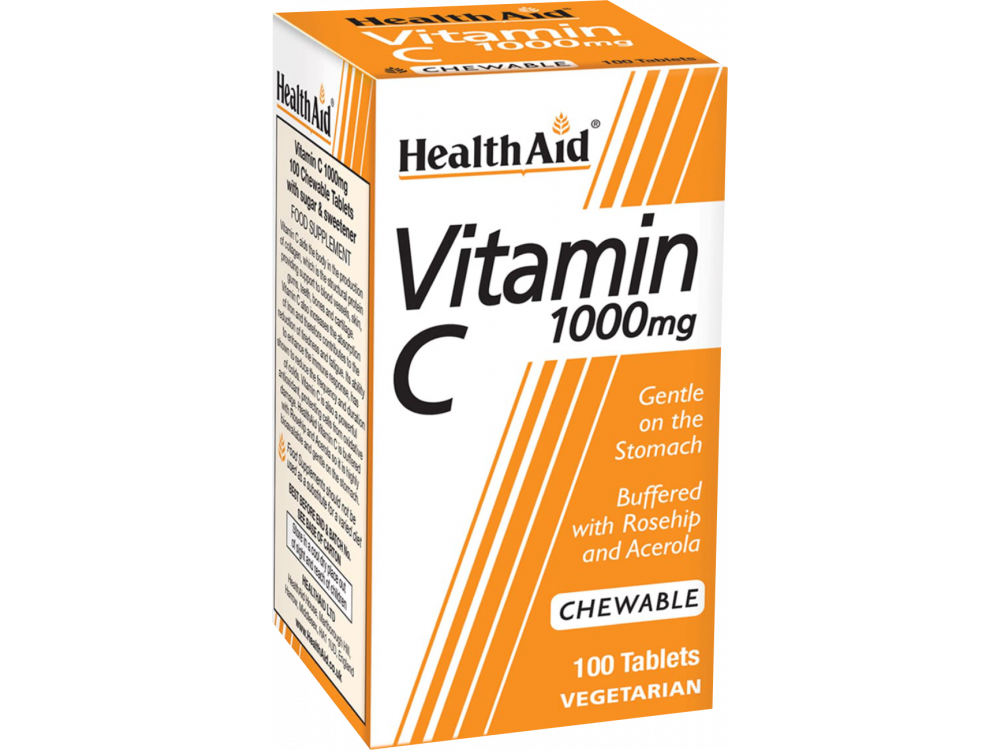 Health Aid Vitamin C 1000mg ΜΑΣΩΜΕΝΗ 100tabs-Economy