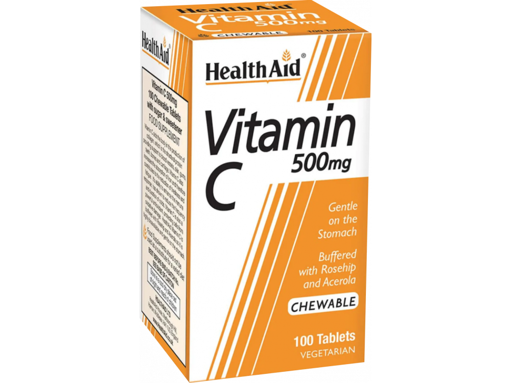 Health Aid Vitamin C 500mg ΜΑΣΩΜΕΝΗ 100tabs-Economy