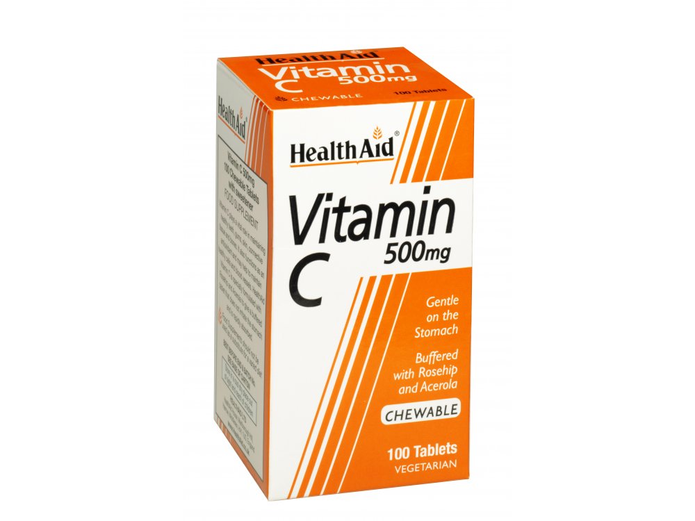 Health Aid Vitamin C 500mg ΜΑΣΩΜΕΝΗ 100tabs-Economy