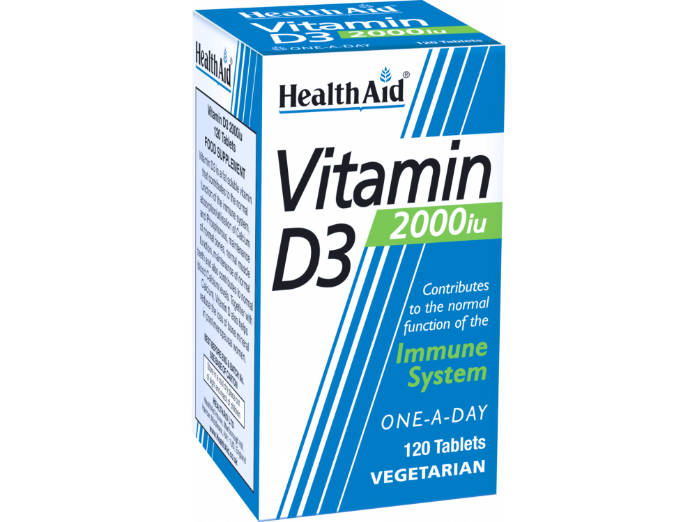 Health Aid Vitamin D3 2000iu 120tabs