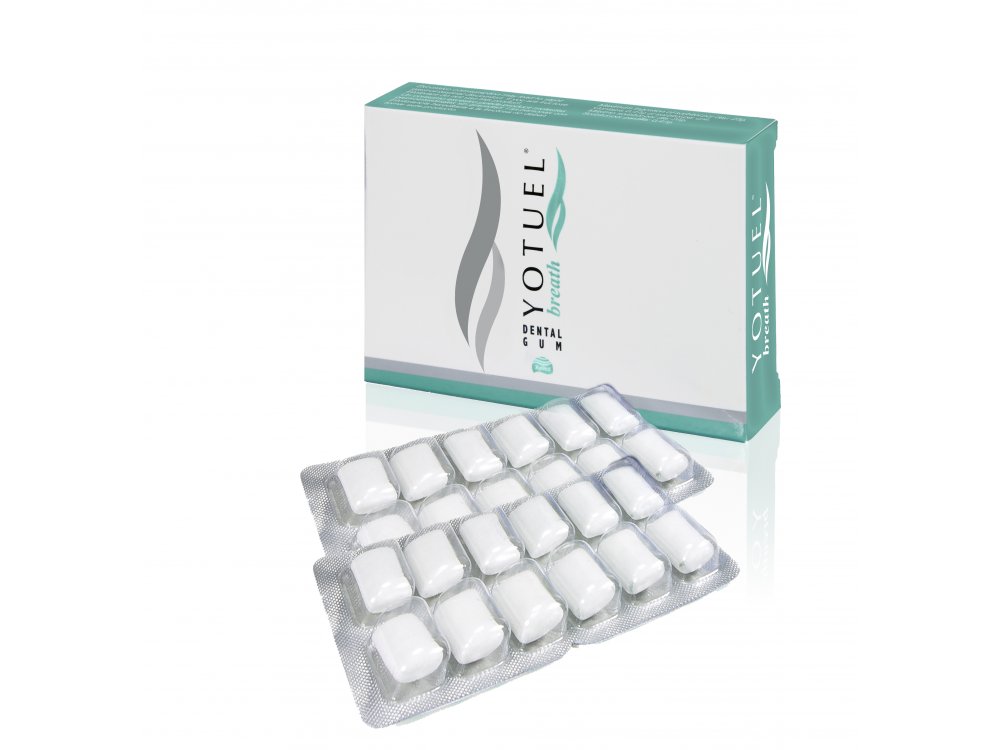 Yotuel Breath Dental Gum Οδοντότσιχλα για Λεύκανση & Δροσερή Αναπνοή, 24τμχ