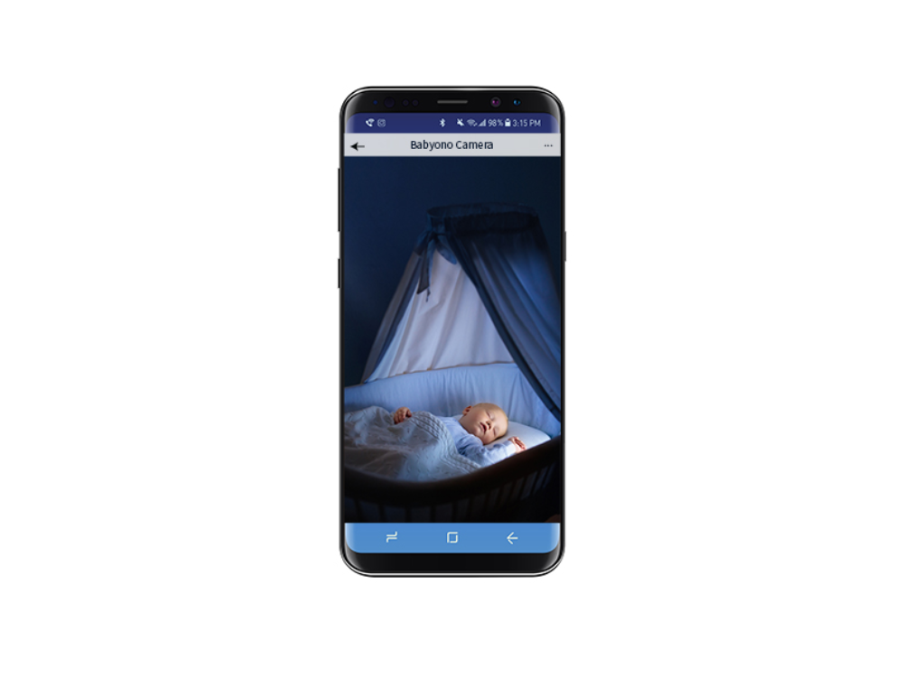 BabyOno: Περιστρεφόμενη κάμερα/ Baby monitor με ενδοεπικοινωνία- Full HD ανάλυση- Νυχτερινή λήψη & καταγραφή, 1 τμχ