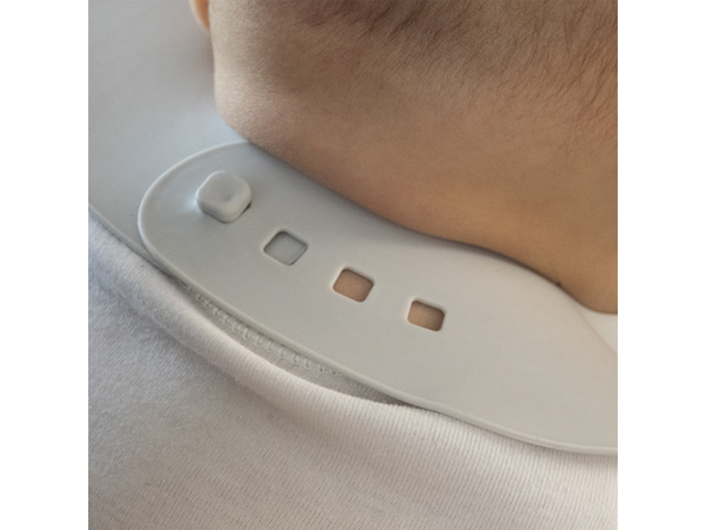 BabyOno Σαλιάρα Σιλικόνης με Θήκη Περισυλλογής Τροφής, 6m+, Coral, 1τμχ