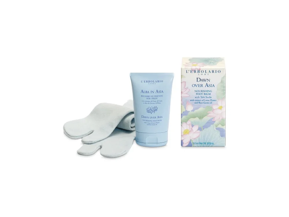 L’erbolario Alba in Asia Foot Balm Θρεπτική Κρέμα Ποδιών 100ml & 1 Ζευγάρι Κάλτσες Tabi