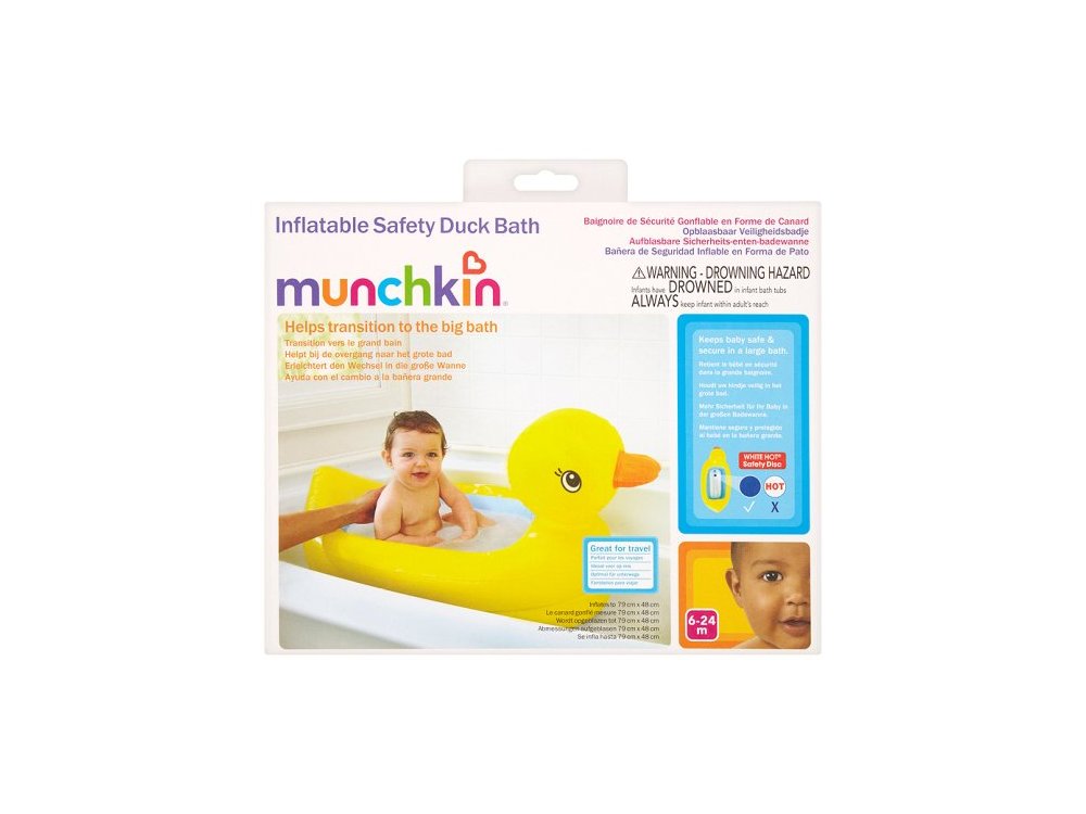 Munchkin Φουσκωτή Μπανιέρα Παπάκι Με Ένδειξη Θερμοκρασίας 6-24m