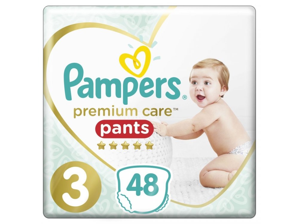 Pampers Premium Care Pants No.3 (6-11kg) Πάνες Βρακάκι, 48τμχ