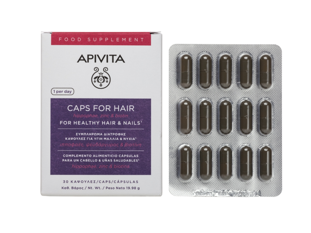 Apivita Συμπήρωμα Διατροφής για Υγιή Μαλλιά & Νύχια, 30Caps