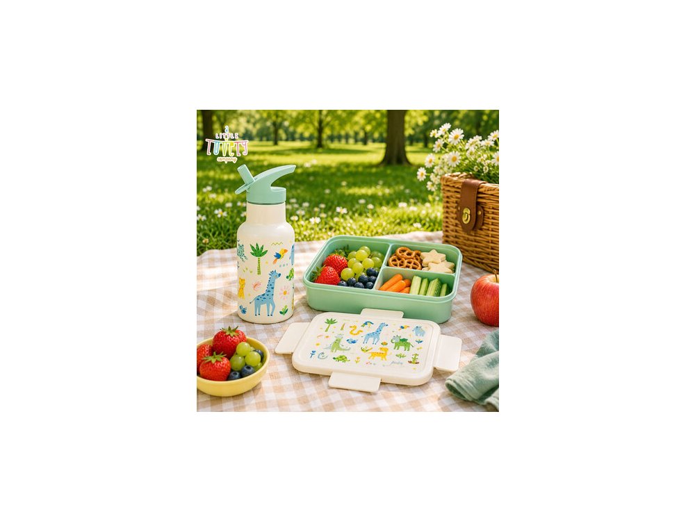 A little lovely company: Δοχείο φαγητού Bento με χωρίσματα- 1,2 L - Jungle